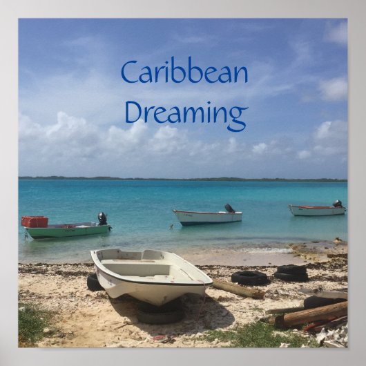 Caraïben Dreaming Bonaire Vist de Oostzee Poster (Voorkant)