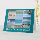 Caraïben fotocollage *pas* naam aan kaart (Gele Bloem)