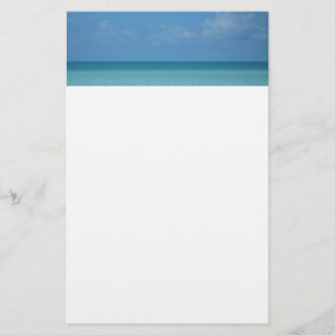 Caraïben Horizon Tropical Turquoise Blue Briefpapier