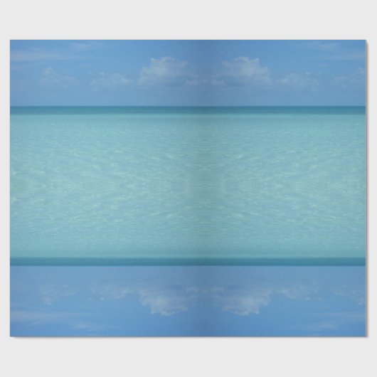 Caraïben Horizon Tropical Turquoise Blue Cadeaupapier (Vlak)