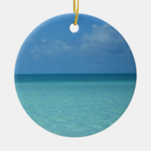 Caraïben Horizon Tropical Turquoise Blue Keramisch Ornament