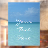 Caraïben Horizon Tropical Turquoise Blue Raamsticker (Vel 2)