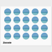 Caraïben Horizon Tropical Turquoise Blue Ronde Sticker (Vel)