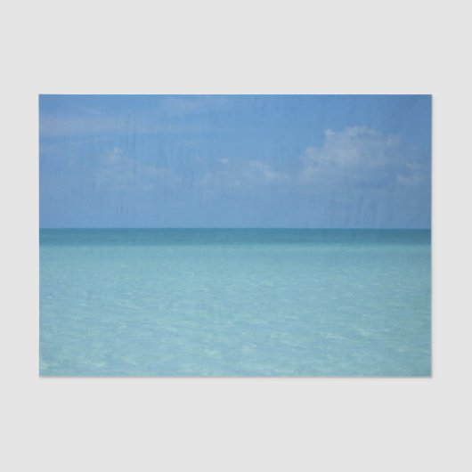 Caraïben Horizon Tropical Turquoise Blue Tissuepapier (Voorkant)