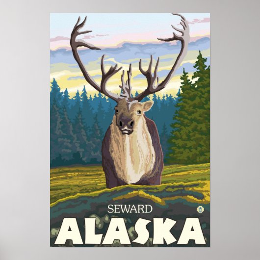 Caraïben in de Wilde - Seward, Alaska Poster (Voorkant)