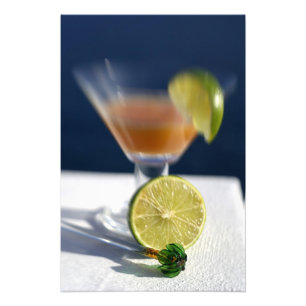 Caraïben, Maagdeneilanden. Tropische rum punch Foto Afdruk