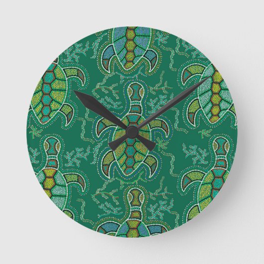 Caraïben Tortuga Ronde Klok (Voorkant)