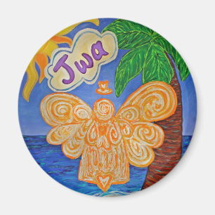 Caraïbes Créole Beach Angel Custom Frigo Magnet