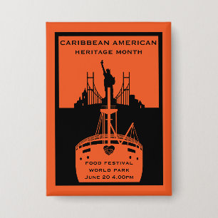 Caraïbisch-Amerikaanse Erfgoedmaand Button