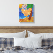 Caraïbisch Creole Angel Art Wrapped Canvas Paintin Afdruk (Insitu (Slaapkamer))