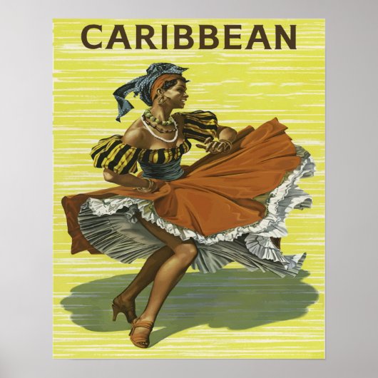  Caraïbisch dansereiwit Poster (Voorkant)