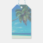 Caraïbisch eiland Tropisch strand bruiloft Bedankt Cadeaulabel (Achterkant)