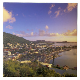 Caraïbisch gebied, Frans West Indies, St. Martin. Tegeltje