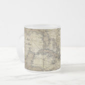 Caraïbisch gebied - oude kaart matglas koffiemok (Voorkant links)