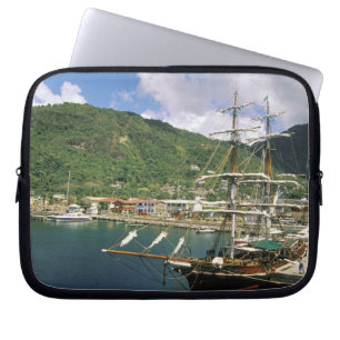 Caraïbisch gebied, Saint Lucia, Soufriere. Bot in Laptop Sleeve