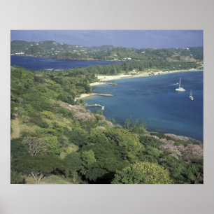 Caraïbisch gebied, West Indies, Saint Lucia. Uitzi Poster