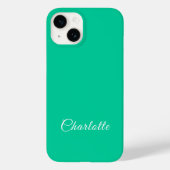 Caraïbisch Groen Stevige Kleur Douanenaam Case-Mate iPhone Case (Achterkant)