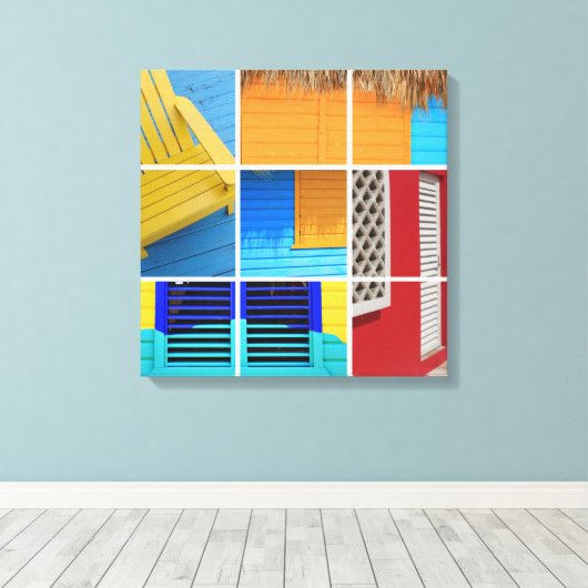 Caraïbisch kraakbeen canvas afdruk (Insitu (Houten vloer))