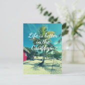 Caraïbisch leven feestdagenkaart (Staand voorkant)