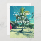 Caraïbisch leven feestdagenkaart (Voorkant / Achterkant)