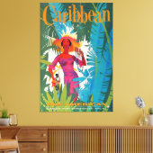 Caraïbisch Oerwoud, Poster voor schitterende reize Canvas Afdruk (Insitu (Woonkamer))