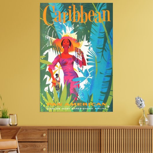 Caraïbisch Oerwoud, Poster voor schitterende reize Canvas Afdruk (Insitu (Woonkamer))