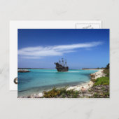 Caraïbisch piraatschip briefkaart (Voorkant / Achterkant)