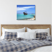 Caraïbisch piraatschip canvas afdruk (Insitu (Slaapkamer))
