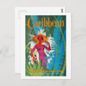 Caraïbisch Poster voor reizen Briefkaart (Voorkant / Achterkant)