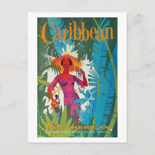 Caraïbisch Poster voor reizen Briefkaart (Voorkant)
