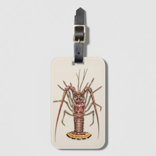 Caraïbisch Spiny Lobster Bagagelabel (Voorkant (verticaal))