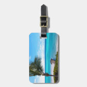 Caraïbisch strand bagagelabel (Voorkant verticaal)