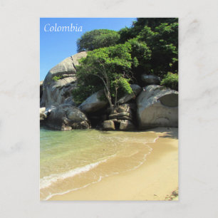 caraïbisch strand colombia briefkaart