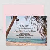 Caraïbisch strand Destination Wedding Kaart (Voorkant / Achterkant)