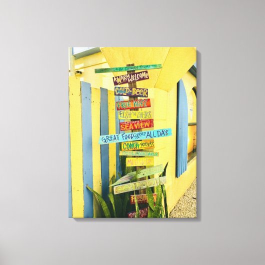 Caraïbisch Tiki-teken Canvas Afdruk (Voorkant)