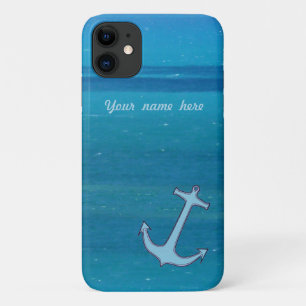 Caraïbisch Zee Anchor - Gepersonaliseerd iPhone 11 Hoesje