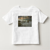 Caraïbisch Zee, Kaaimaneilanden.  Scheergolven 3 Kinder Shirts (Voorkant)