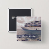 Caraïbische cruise - 2-inch Square Button (Voorkant /achterkant)