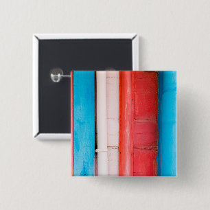 Caraïbische kleuren - abstract vierkante button 5,1 cm