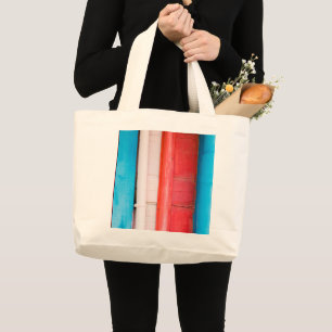 Caraïbische kleuren - abstracte grote canvas tas