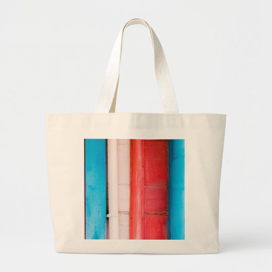 Caraïbische kleuren - abstracte grote canvas tas (Voorkant)