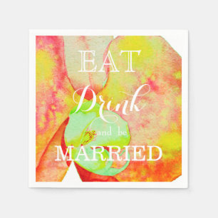 Caraïbische orchideeën, tropische waterverf bloeme servetten