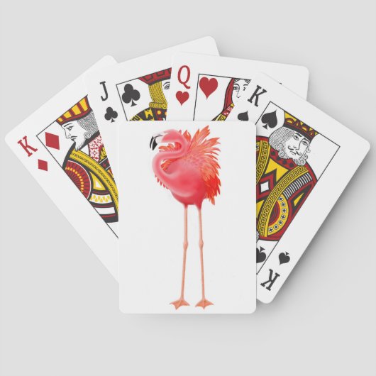 Caraïbische roze flamingo-spelkaarten pokerkaarten (Achterkant)