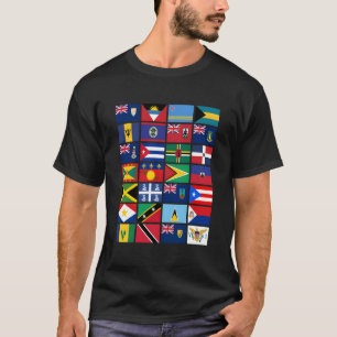Caraïbische vlaggen Unity Pride Geografie T-shirt