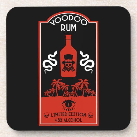 Caraïbische Voodoo Rum Bier Onderzetter (Voorkant)