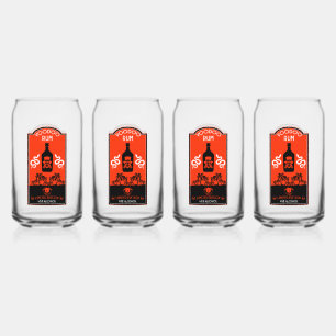 Caraïbische Voodoo Rum Blikvorm Glas