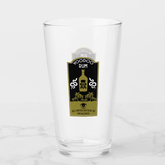 Caraïbische Voodoo Rum Glas (Voorkant)