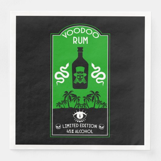 Caraïbische Voodoo Rum Servet (Voorkant)