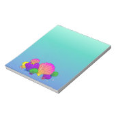 Caraïbische zeeschelpen met bubbels notitieblok (Gedraaid)