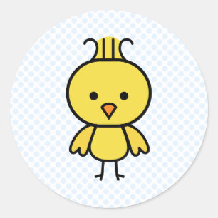 Caraline Canary Ronde Sticker
